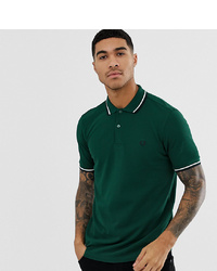 Fred Perry Twin Tipped Logo Polo Shirt In Green At Asos