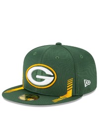 New Era Green Green Bay Packers 2021 Nfl Sideline Home 59fifty Fitted Hat