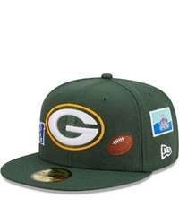 New Era Green Green Bay Packers Team Local 59fifty Fitted Hat