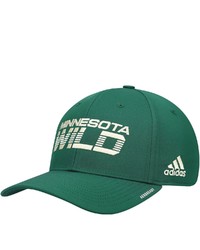 adidas Green Minnesota Wild 2021 Locker Room Roready Flex Hat