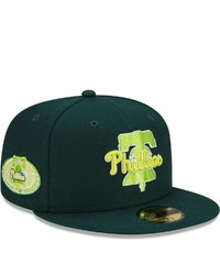 New Era Green Philadelphia Phillies 2004 Citizens Bank Park Inaugural Season Color Fam Lime Undervisor 59fifty Fitted Hat