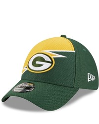 New Era Greengold Green Bay Packers Bolt 39thirty Flex Hat
