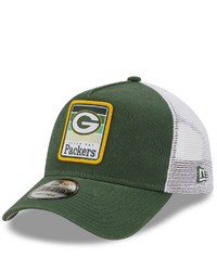 New Era Greenwhite Green Bay Packers Gradient Trucker 9forty Snapback Hat