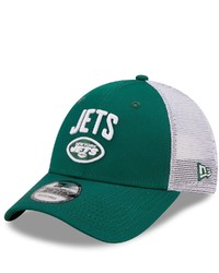 New Era Greenwhite New York Jets Team Title Trucker 9forty Snapback Hat At Nordstrom