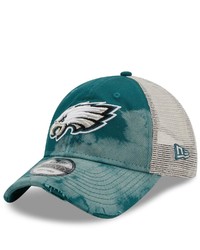 New Era Midnight Greenwhite Philadelphia Eagles Faded Trucker 9twenty Snapback Hat At Nordstrom