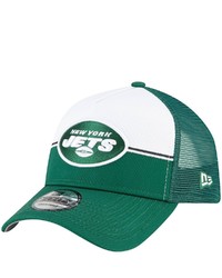 New Era Whitegreen New York Jets Retro Trucker 9forty Snapback Hat