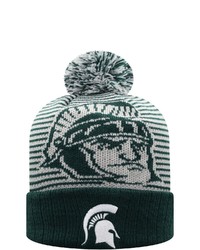 Top of the World Green Michigan State Spartans Line Up Cuffed Knit Hat With Pom At Nordstrom