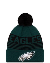 New Era Midnight Green Philadelphia Eagles Proof Cuffed Knit Hat With Pom At Nordstrom