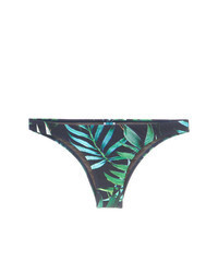 Dark Green Print Bikini Pant
