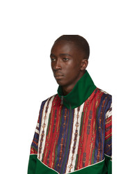 Gucci Green Bi Material Jacket