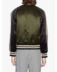 Gucci Reversible Bomber Jacket With Printed Sleeves