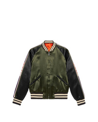 Gucci Reversible Bomber Jacket With Printed Sleeves