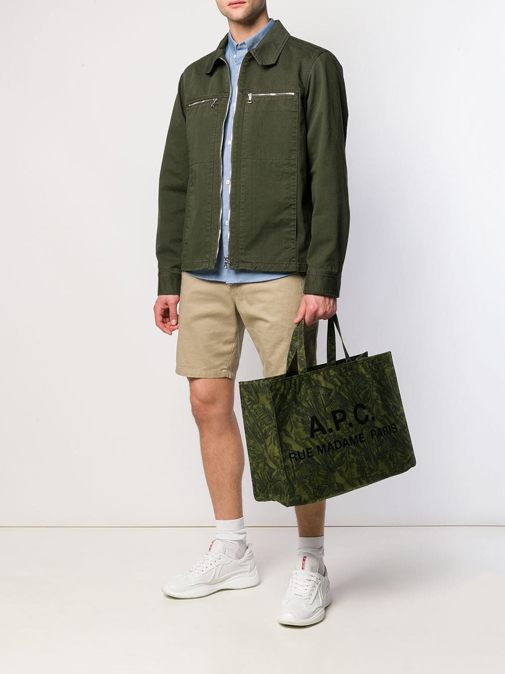 A.P.C - Tote bag for Man - Green - PUAATH61863-KAW