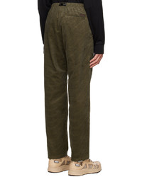 Gramicci Khaki Grid Jam Trousers