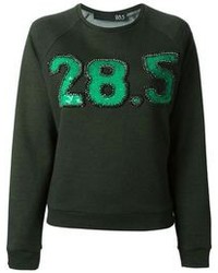 285 Sequins Embroidered Logo Sweatshirt