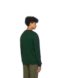 Polo Ralph Lauren Green And Navy Crewneck Sweater