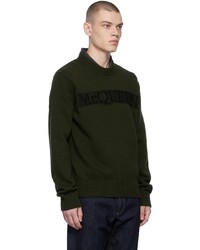 Alexander McQueen Khaki Mcqueen Pullover Sweater