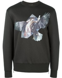 Neil Barrett Angel And Eagle Print Sweatshirt