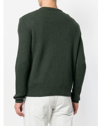 Saint Laurent Patch Ribbed Sweater