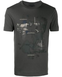 Emporio Armani Abstract Print Cotton T Shirt