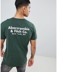Abercrombie & Fitch Address Logo Back Print T Shirt In Green