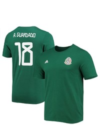 adidas Andres Guardado Green Mexico National Team Amplifier Name Number T Shirt
