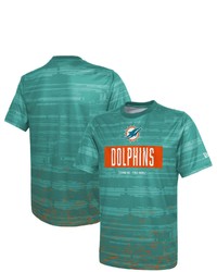 New Era Aqua Miami Dolphins Combine Authentic Sweep T Shirt At Nordstrom