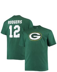 FANATICS Branded Aaron Rodgers Green Green Bay Packers Big Tall Player Name Number T Shirt