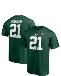 FANATICS Branded Charles Woodson Green Green Bay Packers Nfl Hall Of Fame Class Of 2021 Name Number T Shirt