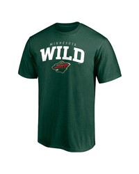 FANATICS Branded Green Minnesota Wild Team Logo Lockup T Shirt