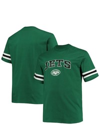 FANATICS Branded Green New York Jets Big Tall Logo Sleeve Stripe T Shirt At Nordstrom