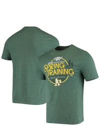 FANATICS Branded Green Oakland Athletics 2020 Spring Training Round Trip Logo Tri Blend T Shirt