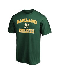 FANATICS Branded Green Oakland Athletics Heart Soul T Shirt