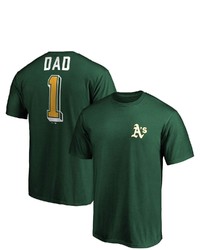 FANATICS Branded Green Oakland Athletics Number One Dad Team T Shirt