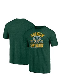 FANATICS Branded Heathered Green Oakland Athletics Bringin The Swingin Hometown Collection Tri Blend T Shirt