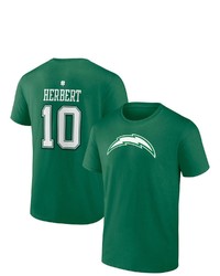 FANATICS Branded Justin Herbert Green Los Angeles Chargers St Patricks Day Icon Player T Shirt At Nordstrom
