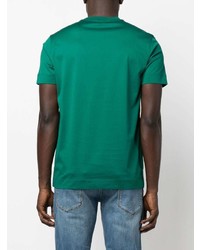 Emporio Armani Flocked Logo Cotton T Shirt