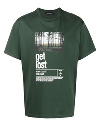 Neil Barrett Get Lost Graphic Print T Shirt