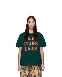 S.R. STUDIO. LA. CA. Green And Orange Vampire Sunrise T Shirt