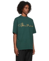 Acne Studios Green Cotton Logo T Shirt