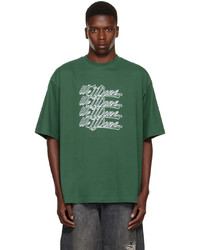 We11done Green Flocked T Shirt