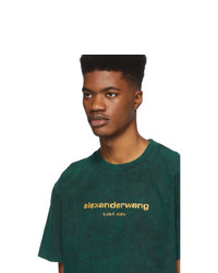 Alexander Wang Green Gold Logo T Shirt