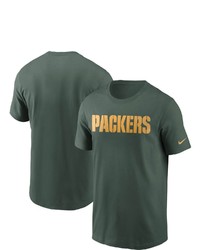 Nike Green Green Bay Packers Team Wordmark T Shirt At Nordstrom