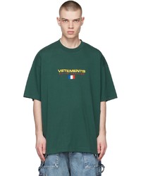 Vetements Green Haute Couture Logo T Shirt