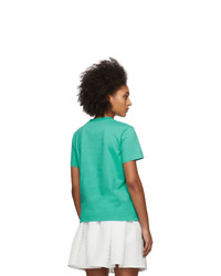 MSGM Green Micro Logo T Shirt