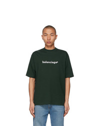 Balenciaga Green New Copyright Medium Fit T Shirt