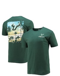 FLOGROWN Green South Florida Bulls Sunset Palms T Shirt