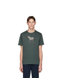 Ps By Paul Smith Green Uni Zebra T Shirt