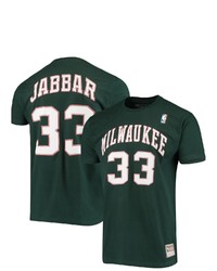 Mitchell & Ness Kareem Abdul Jabbar Green Milwaukee Bucks Hardwood Classics Name Number Player T Shirt At Nordstrom