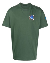 Moncler Logo Print Cotton T Shirt